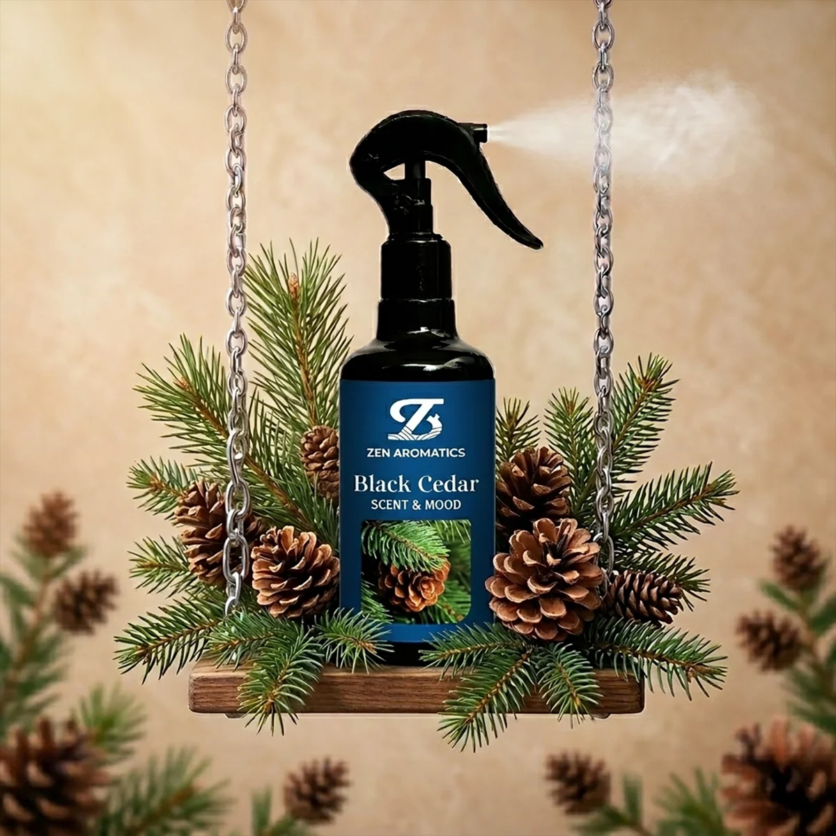ZEN Air Freshener Black Cedar / ჰაერის არომატიზატორი-შავი კედარი, 300 მლ., ZEN BC0305